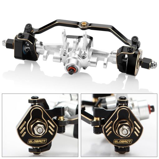 Kit de Eje de angulo de Ackerman de Laton para 1/18 TRX4M Juego de Ejes Delantero y Trasero de Aluminio con Bloques de Direccion de Laton para Coche de Crawler RC Accesorios de Actualizacion (Plata) - Imagen 5