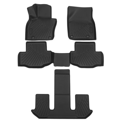 Tapetes para Piso Compatibles para Mazda CX-90 7 Asientos 2024 Juego de Forros para Piso a la Medida para Todo Clima 3 Filas Todos los Modelos TPE Tapetes 3D Accesorios de Coche