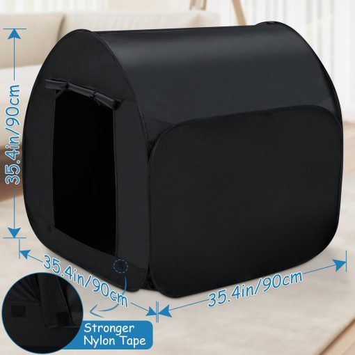 Tienda Sensorial para Ninos, Tienda de Apagon Total en Negro para Ninos, Relajate y Reduce la Ansiedad, Mejora la Concentracion, Tienda de Juego Portatil con Bolsa de Viaje, Rincon de Calma para Ninos - Imagen 6