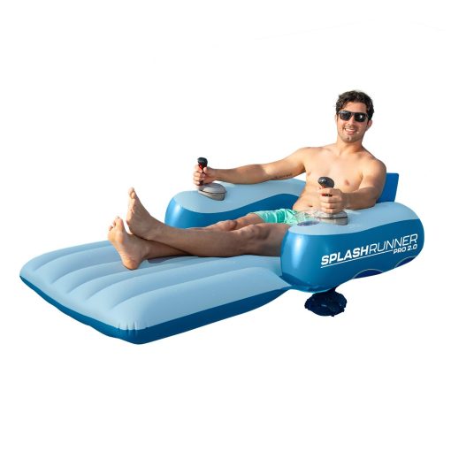Flotador Motorizado PoolCandy Splash Runner (Splash Runner Pro 2.0 12V Motorized Deluxe Pool Lounger)