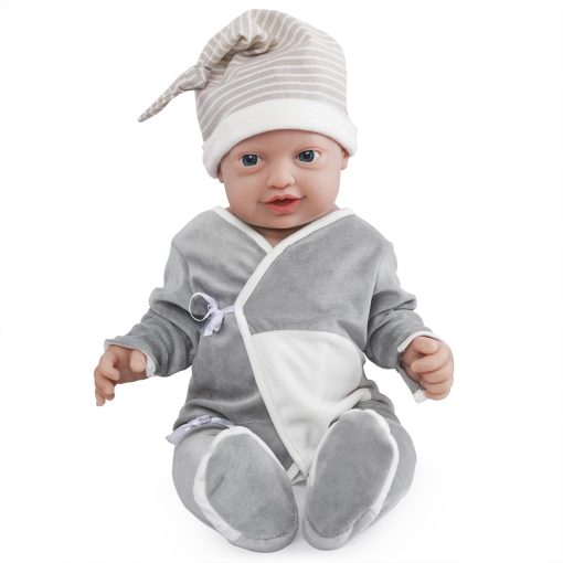 Vollence 23" Muneco de Bebe de Silicona Platino - Cuerpo Completo, Realista Reborn, Nino Recien Nacido Realista