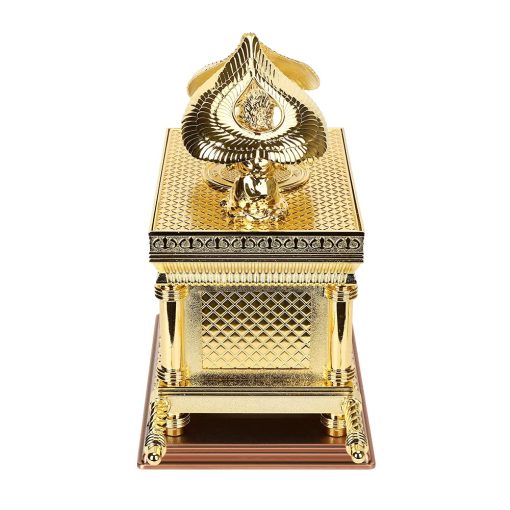 Estatua Chapada en Oro Replica del Arca de la Alianza con Contenidos, Vara de Aaron / Mana / Piedra de los Diez Mandamientos (Extra Grande) - Imagen 5