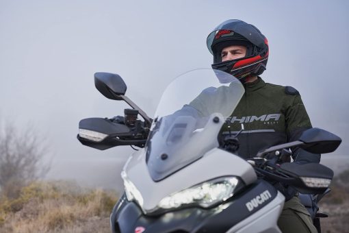 Chaqueta de moto SHIMA DRIFT para hombre - Chaqueta de verano ligera y transpirable para moto ciudad con protectores de armadura CE en espalda, hombros y codos Ajuste de ancho (Negro, S) - Imagen 4