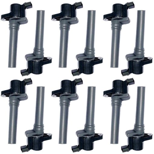 Juego de 12 Bobinas de Encendido 2 Pines Compatible con Aston Martin DB9 Coupe y Convertible V12 6.0L AM3 Reemplaza OEM 4G4E-12A366-AA (12)