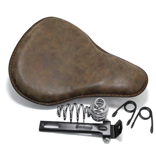 Asiento Individual de Motocicleta de 13" Marron para Harley Davidson Sportster con Soporte
