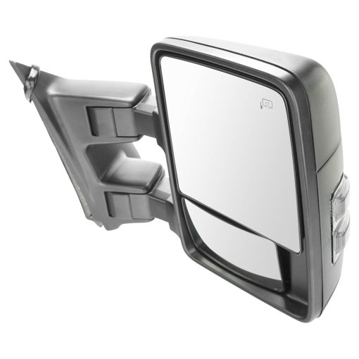 Espejo de remolque para vista lateral Trail Ridge con senal ahumada calefactada plegable telescopica lado del conductor izquierdo LH para camiones Ford Super Duty (F250, F350, F450) - Imagen 7