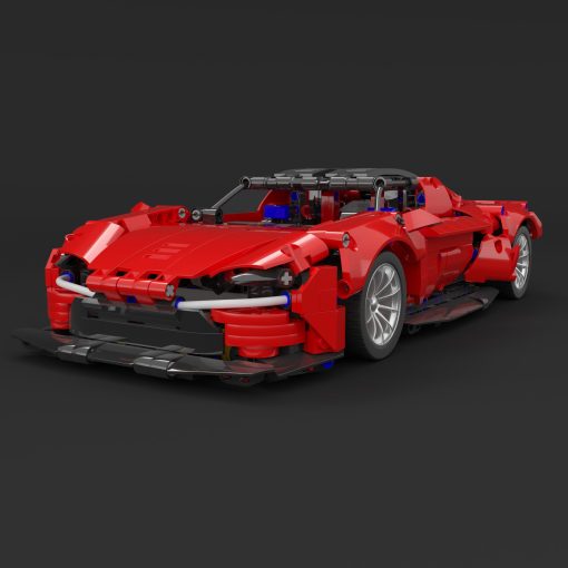 Set de coches de carreras ShupBear Creator Red Speed Champions MOC, modelo coleccionable para adultos, bloques de construccion 1208 piezas - Imagen 3