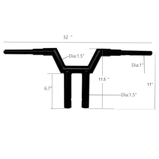 Manillar T-Bar Drag de 1.5" de grosor para Harley Softail Breakout FXSB FLSTC FLSTN FLSTFB FLS 1993-2022 - Imagen 6