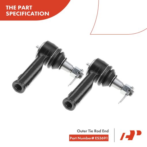 Conjunto Premium de 8, Enlace de Barra Estabilizadora Delantera, Junta de Rotula Inferior, Extremo de Barra de Direccion Interno Externo, Compatible con Ford F-150 2004-2005, Solo 2WD - Imagen 6
