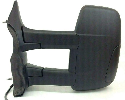 Espejo lateral izquierdo de repuesto con extension larga para una vista ampliada, espejo principal sin calefaccion y sin indicador de luz de senal para Ford Transit 150 250 350 del 2010 al 2023