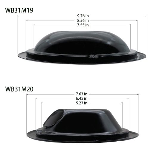 Kit de bandejas de goteo Siwdoy WB31M20 WB31M19 (3 piezas 6" y 1 pieza 8" Pan) y kit de quemadores de superficie WB30M1 WB30M2 (3 piezas 6" y 1 pieza 8"), compatible con estufas GE Hotpoint Range - Imagen 5