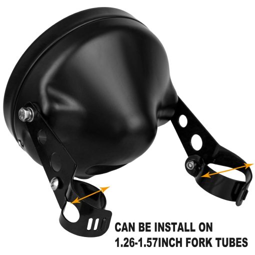 PKEDUO Faro de Motocicleta, Blanco/ambar X DRL 7inch Faro Redondo LED con Cubierta Compatible con Buell Blast Cafe Racer CB400 SV650 Vulcan - Imagen 3