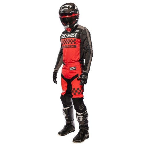 Pantalon FASTHOUSE Speed Style (Rojo/Negro, Talla 38) - Imagen 2
