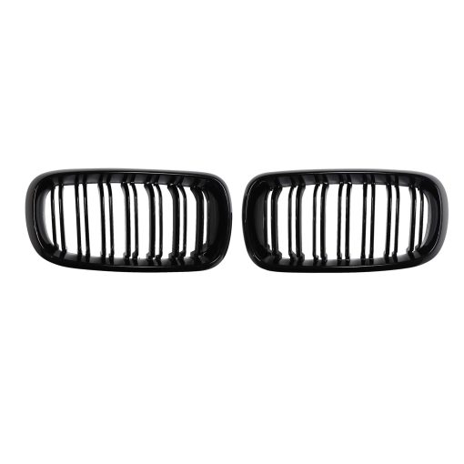 Parrilla delantera JUEDIMA F15 F16 - Negro brillante Rejilla de rinon frontal Compatible con BMW 2014 2015 2016 2017 2018 X5 F15 X6 F16 X5M X6M Rejilla de aletas gemelas - Imagen 6