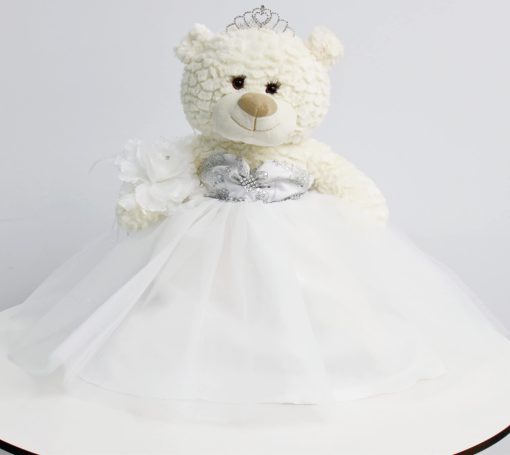 KINNEX COLLECTIONS SINCE 1997 20" Quince Anos Quinceanera Muneca de Osito con Vestido (Centro de mesa) ~ B16631-1 (Blanco)