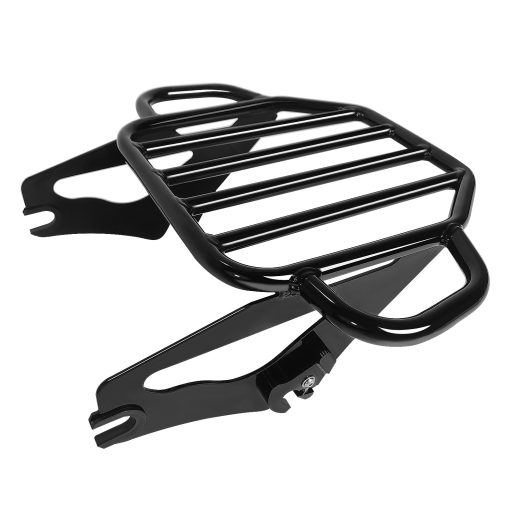 Portaequipajes Extraible de Dos Plazas en Negro Brillante Fjpacemt para Motocicleta Harley Davidson Touring Models 2009-2024 Street Glide Road Glide Electra Glide Road King - Imagen 3