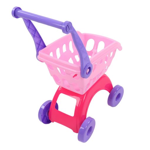 Carrito de Compras de Juguete para Ninos, Burr Multiproposito Divertido Carrito de Compras para Ninos a Prueba de Caidas (Rosa) - Imagen 5