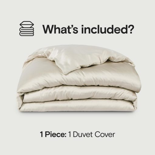 Funda de Edredon SIJO AiryWeight Tencel, 100% Lyocell Derivado de Eucalipto, Extra Suave, Mejores Sabanas de Refrigeracion por Architectural Digest (Fog, Full/Queen 90"x90") - Imagen 2