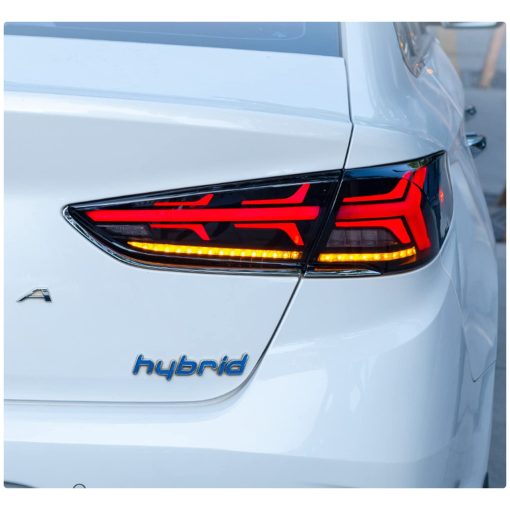 Luces traseras LED Ingenuity Time para Hyundai Sonata 2018 2019 Animacion de inicio DRL Indicador secuencial Lampara trasera Ensamblaje (NEGRO) - Imagen 6