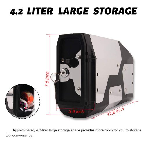 Caja lateral para motocicletas de acero inoxidable con caja de herramientas impermeable para BMW R1200GS R1250GS LC Adventure & F750 F850 (2002 2008 2018 2019) Accesorios para motocicletas BMW - Imagen 4