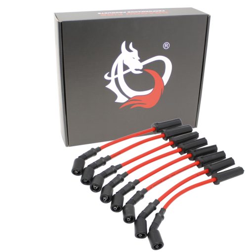 Juego de cables de bujias de encendido de alto rendimiento Dragon Fire Race Series compatible con 1999-2013 GMC Envoy Savana Sierra Yukon Chevrolet Avalanche Camaro Corvette Silverado Suburban Tahoe Cadillac Escalade