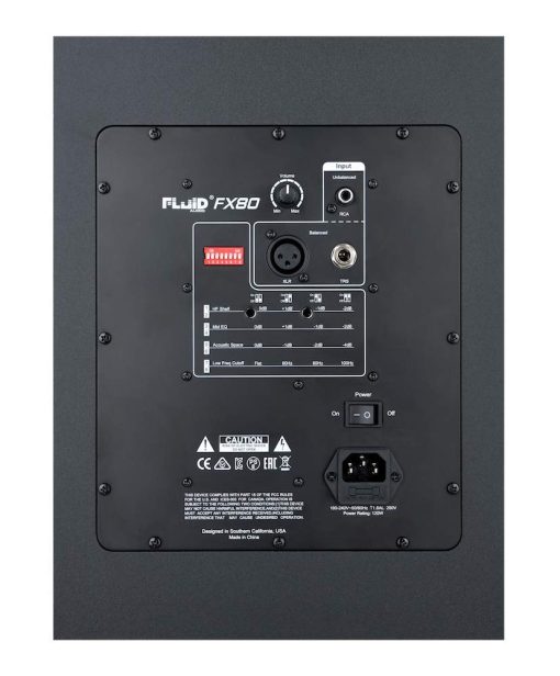 Monitor de Referencia de Coaxial de Punto unico Fluid Audio FX80 Negro: 8", Bi-Amplificado 110w 35Hz - 22kHz (+/-3db) - Imagen 2
