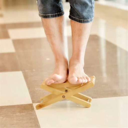 Miwayer Bamboo 4 Gears Adjustable Upscale Guitar Foot Rest Non-Slip Foot Stool Foldable Footrest from 4.5" up to 8"?Accessory for Classical Acoustic Guitar Part - Imagen 4