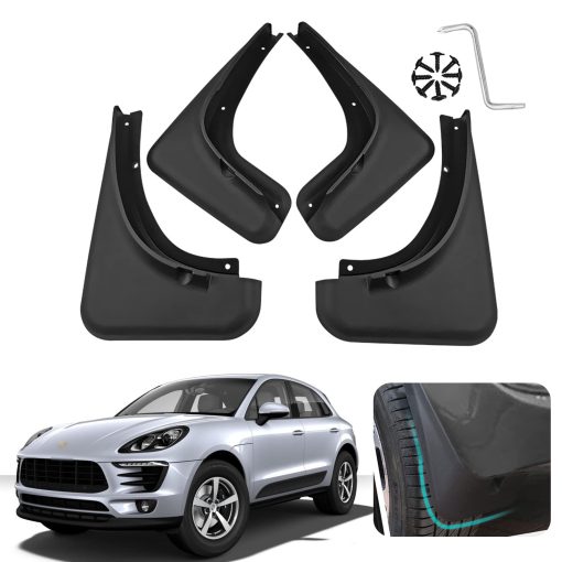 Actkill A Medida para Barro Guardabarros Porsche Macan 2015-2022 Guardabarros de Salpicaduras Delanteros y Traseros Juego de 4 Piezas