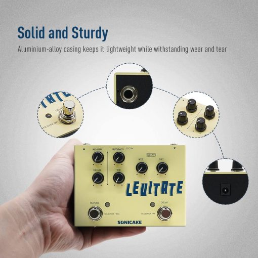 Pedal de Efectos de Guitarra SONICAKE Delay Reverb 2 en 1 Levitate Digital - Imagen 6