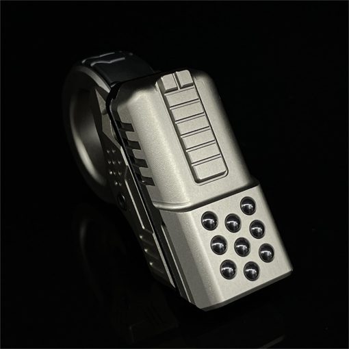 Anillo Fidget Slider de Rueda de Trinquete de Aleacion Zoom EDC Juguetes Fidget de Metal Multifuncion Herramienta ADHD para el Estres de Adultos Regalos para Padre y Novio (Arenoso) - Imagen 2