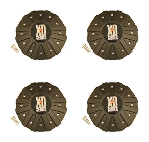 4 x Tapacubos de rueda mate negra plana para llantas KMC XD Series 778 Monster Center Cap 846L215