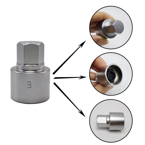JEUCLEL 21PCS Juego de Llave de Tuerca de Bloqueo de Rueda Compatible con Serie BMW, Juego de Adaptador de Zocalo de Tuerca de Bloqueo de Rueda, Herramienta de Remocion de Tuerca Antirrobo de Rueda, Removedor de Tornillo Antirrobo - Imagen 4