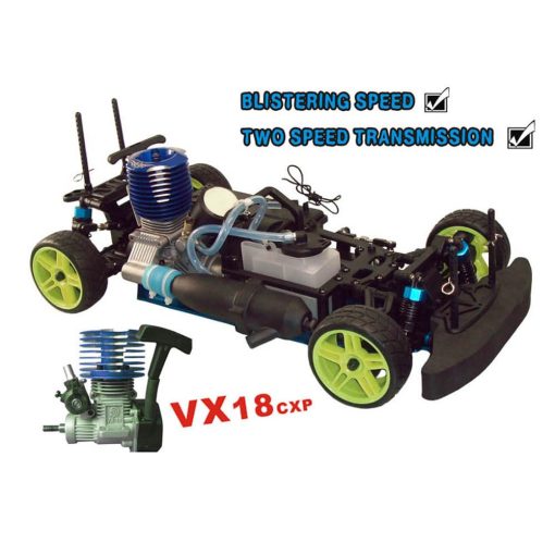 Coche RC Nitro BINGXMF 1/10 dos velocidades Nitro Gas Power Truck para Adultos Profesionales Rapido Drift Coche de Control Remoto Nitrogeno Drive 4WD 80KM/H Chasis de Metal Gas Off Road Truck de Curso Corto (Negro) - Imagen 3