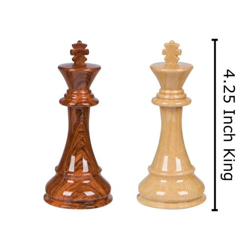 Piezas de ajedrez extra pesadas de alto polimero Nero con rey de 4.25 pulgadas y reinas adicionales, piezas solamente, sin tablero - Imagen 3