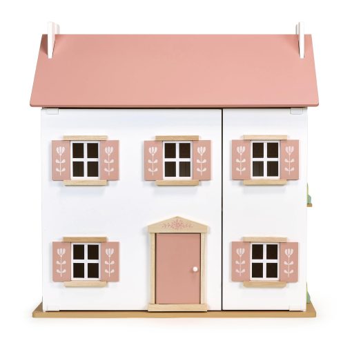 Mentari Toys - Casa de Munecas Trebol - Casa de Munecas Grande con 6 Habitaciones - Casa de Munecas de Genero Neutro - Fomenta el Juego Creativo e Imaginativo para Ninos - Edad 3+