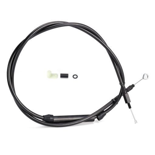 Cable de Embrague MoKitDora Negro +2" de Longitud Extendida Mejorado para Modelos Harley Twin Cam Evolution de 1987-2006 con Transmision de 5 Velocidades, Modelos Touring Dyna Softail, Negro