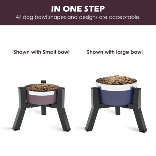 SHAINFUN Elevador de Comederos para Perros, Soporte de Comedero Elevado Ajustable para Tazones de 5.2-7.8" de Ancho, Comederos de Comida y Agua para Perros Medianos Pequenos, 7.8in de Altura (Tazon No Incluido) - Imagen 5