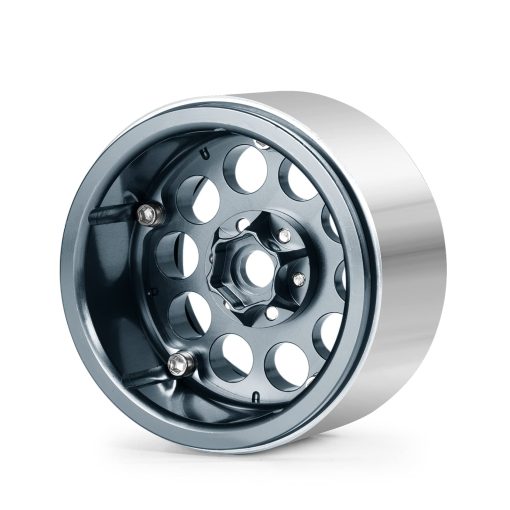 Maleonn 4PCS RC Llantas de Aleacion de Aluminio 2.2 Beadlock 35mm Juego de Cubos de Rueda Metalicos para Escala 1/10 SCX10 D90 Wraith 90048 90018 RR10 Accesorios para Coches con RC Crawler, Titanio y Negro - Imagen 9