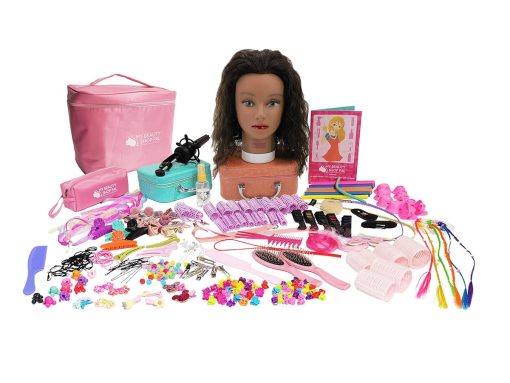 MUnECA DE PELO REAL MY BEAUTYSHOP PAL y Kits de Accesorios (Kit Premium de Maya)