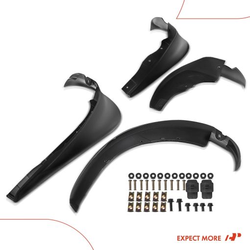 Juego de 4PCS de guardabarros salpicaduras con hardware compatibles con Mazda Miata (MX5 MX-5) 1990-1997, Convertible Solamente, 2 Puertas, Delantero y Trasero (Lados del Conductor y Pasajero) - A-Premium - Imagen 8