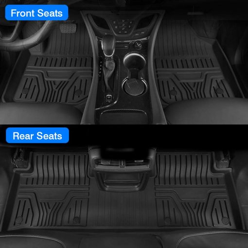 Tapetes para Buick Envision 2016 2017 2018 2019 2020 Accesorios Personalizados Mixsuper - Set de Forros para Todo Clima de Alta Resistencia para 2 Filas - Imagen 7