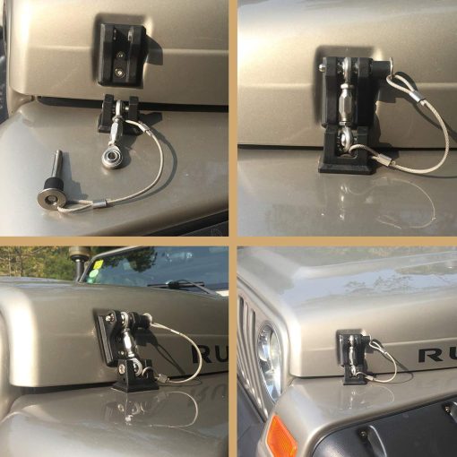 BESTAOO TJ Hood Latches, Kit de cerraduras para capo para Jeep Wrangler TJ 1997-2006, Elimina el aleteo del capo, 1 par - Imagen 9
