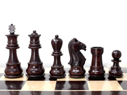 House of Chess - Juego de Ajedrez Galaxy Staunton Piezas de Madera Tamano del Rey 4.25" Ponderadas Triple (Madera de Rosal Anillada)