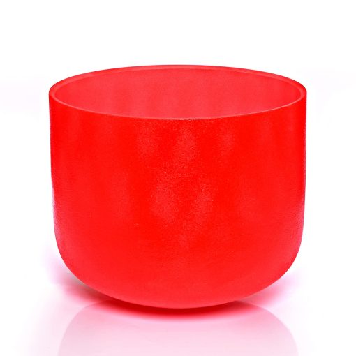 Tazon de Canto de Cristal Frosted de Cuarzo Rojo del Chakra de Raiz Nota C TERRITORY C de 8 pulgadas - Imagen 2