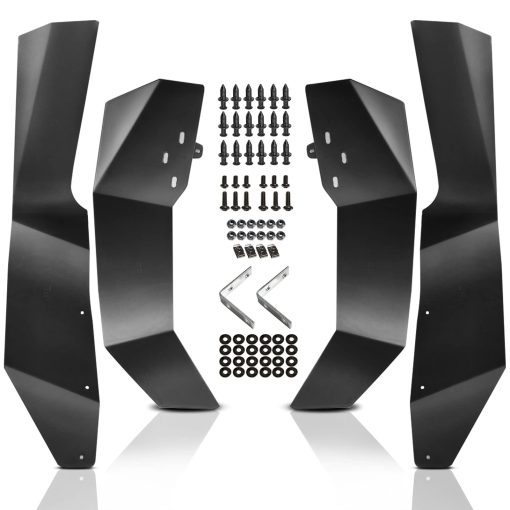 Juego de 4 Guardabarros de Splash para Polaris RZR XP 1000/RZR XP 4 1000, RZR XP Turbo, RZR XP 4 Turbo 2014-2022 Accesorios de Repuesto, Delantero y Trasero LH RH, Negro