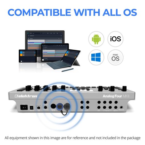 CME WIDI Master Blue - Edicion Limitada - Adaptador Bluetooth MIDI Premium a traves de MIDI DIN de 5 clavijas - Latencia ultra baja de 3 ms - MIDI inalambrico avanzado para Sintetizador EWI Keytar Pedalera Piano Digital - Imagen 4