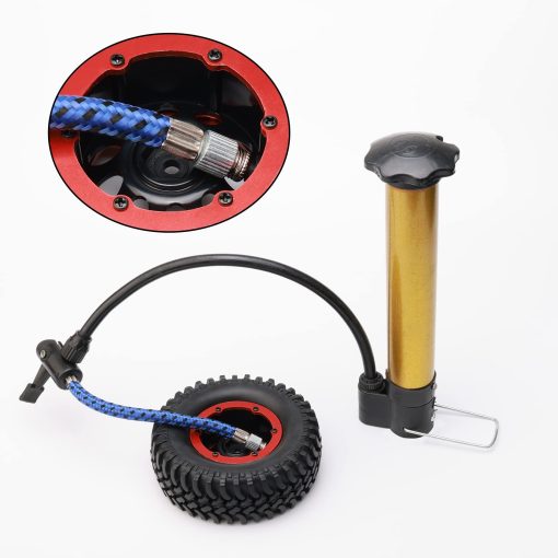 Newzoll 4-Pack 1/10 RC Crawler Neumaticos y Ruedas, Llanta de Rueda de Plastico Beadlock de 1.9 pulgadas con Cubo Hexagonal de 12mm Neumatico de Goma para Maquina de Escalada Todoterreno Fuera del Camino, Rojo - Imagen 5