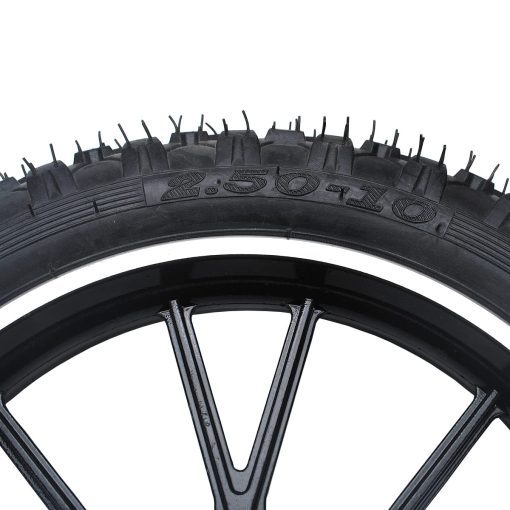 Rim tube tire llanta trasera negra para rueda 2.50-10 + cubo para motocicleta de tierra de 49-50cc Dirt Bike Gas Dirt Bike Pit Bikes Youth Dirt Pitbike Mini piezas de motocicleta - Imagen 4