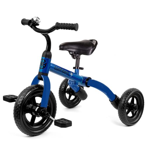 Triciclos para ninos de 2-5 anos Ancaixin 3 en 1 para Ninos y Ninas con Pedales Desmontables y Timbre, Bicicleta de Equilibrio Plegable para Ninos de 2+ Anos, Regalo de Cumpleanos de Navidad Ano Nuevo Azul