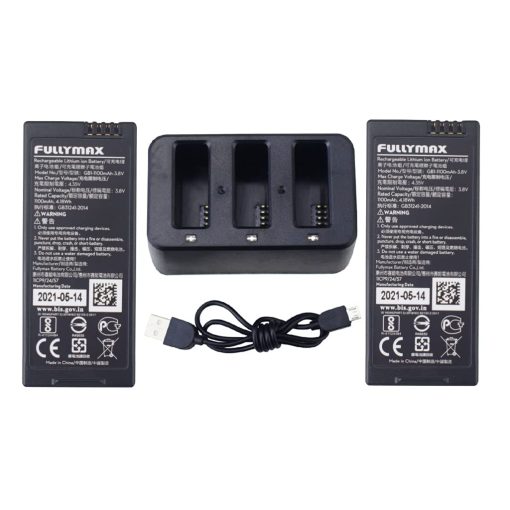 sea jump para Tello Drone de Cuatro Ejes Piezas de Repuesto Drone Remoto 2PCS Bateria de Litio 3.8V 1100mAh + Cargador 3 en 1
